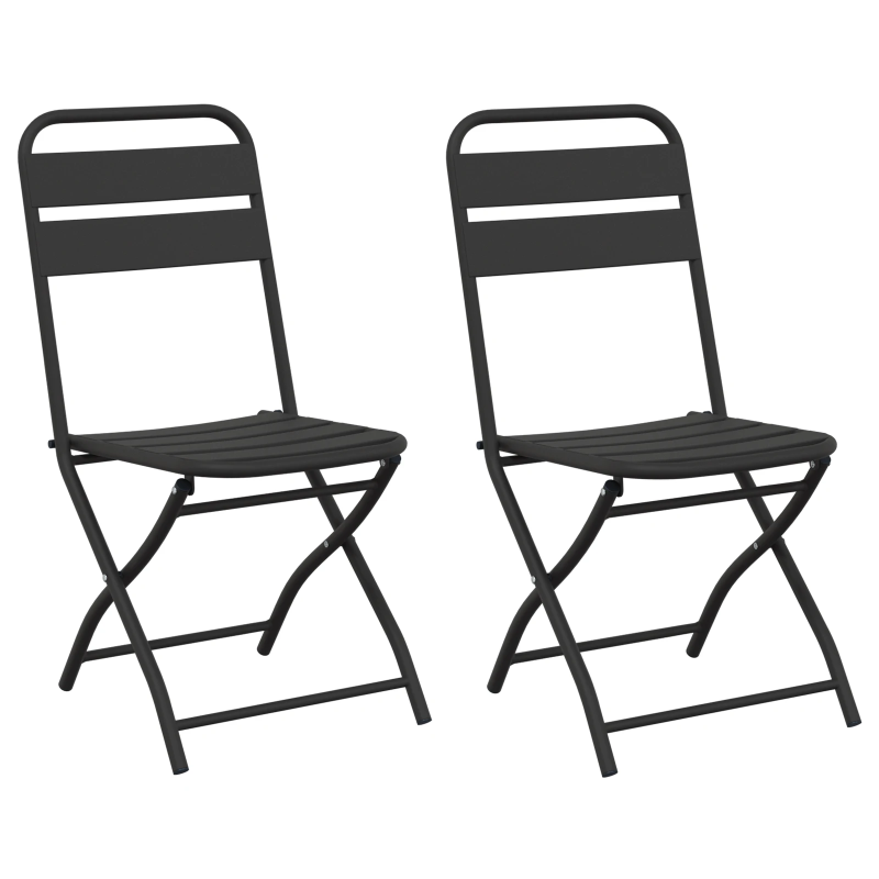 vidaXL Dārza saliekamais krēsls 2 pcs Antracīts 42 x 52 x 82cm
