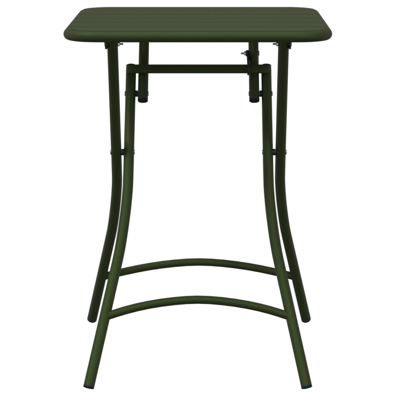 vidaXL Bistro galds Tumši zaļš 55 x 55 x 72,5 cm Pulverkrāsots tērauds
