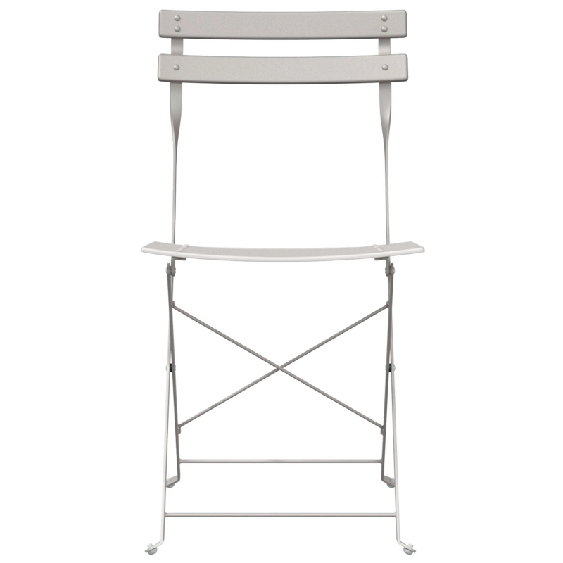 vidaXL Dārza saliekamais krēsls 2 pcs Bēša 42 x 46 x 82cm Metāla