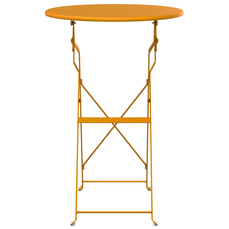 vidaXL Bistro galds Sinepju DIA 50 x 71 cm Pulverkrāsots tērauds