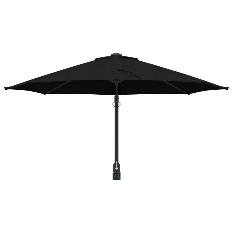 vidaXL Dārza parasols Melna 248 x 248 x 148 cm Poliesters un tērauds
