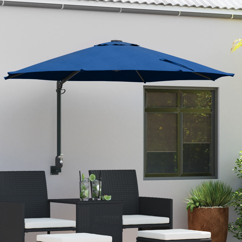 vidaXL Dārza parasols Azurblau 248 x 248 x 148 cm