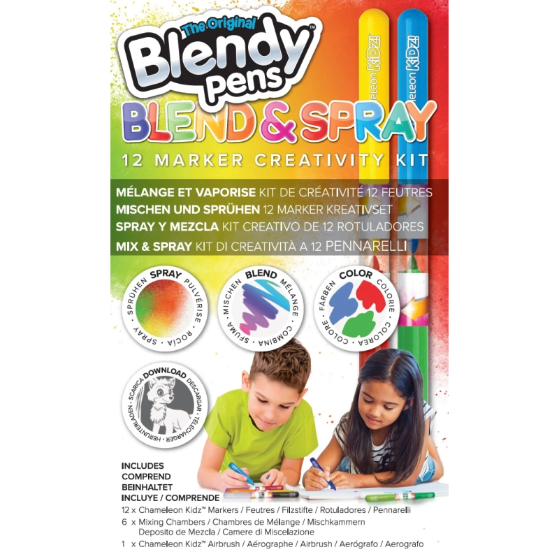 BLENDY PENS Marķieru komplekts Sapludini un izsmidzini 12 gab.