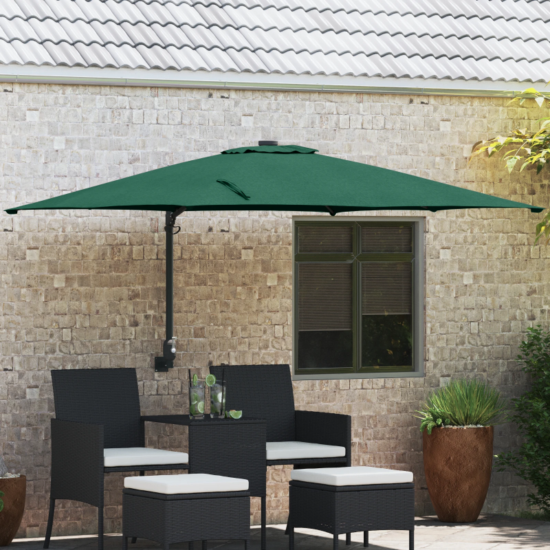 vidaXL Dārza parasols Zaļa 248,5 x 247,5 x 160 cm