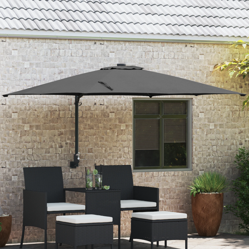 vidaXL Dārza parasols Antracīts 248,5 x 247,5 x 160 cm