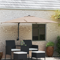 vidaXL Dārza parasols Pelēkbrūna 248,5 x 247,5 x 160 cm