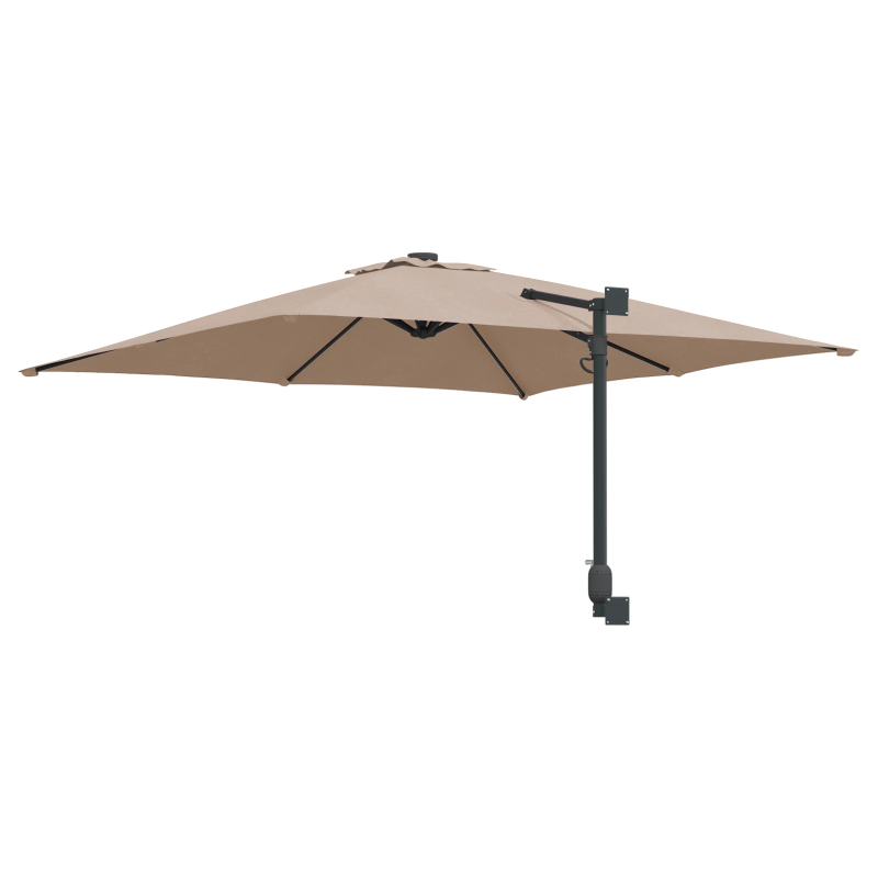 vidaXL Dārza parasols Pelēkbrūna 248,5 x 247,5 x 160 cm