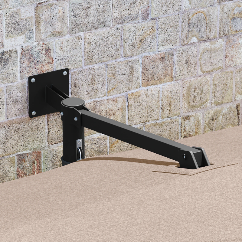 vidaXL Dārza parasols Pelēkbrūna 248,5 x 247,5 x 160 cm