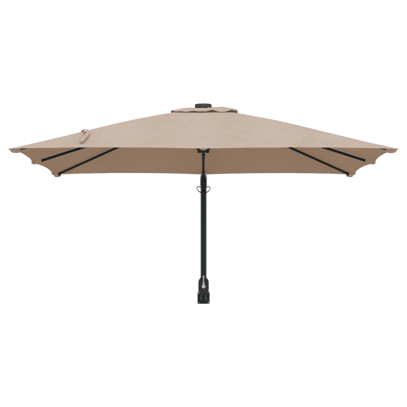 vidaXL Dārza parasols Pelēkbrūna 248,5 x 247,5 x 160 cm