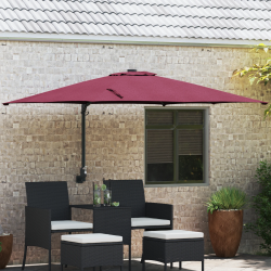 vidaXL Dārza parasols Bordo sarkans 248,5 x 247,5 x 160 cm