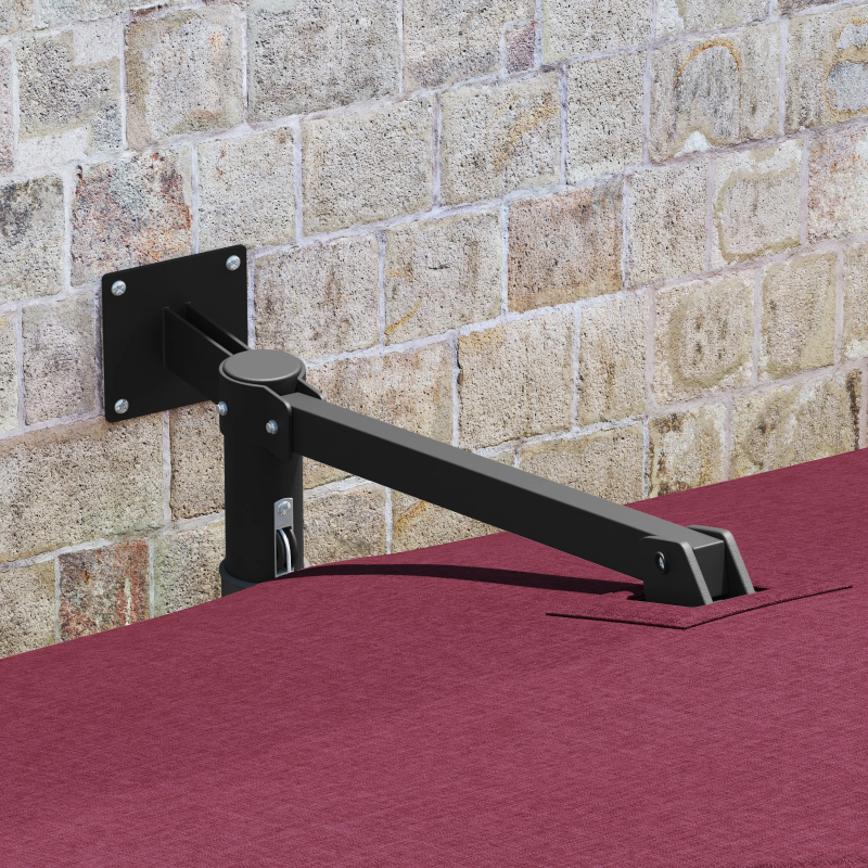 vidaXL Dārza parasols Bordo sarkans 248,5 x 247,5 x 160 cm