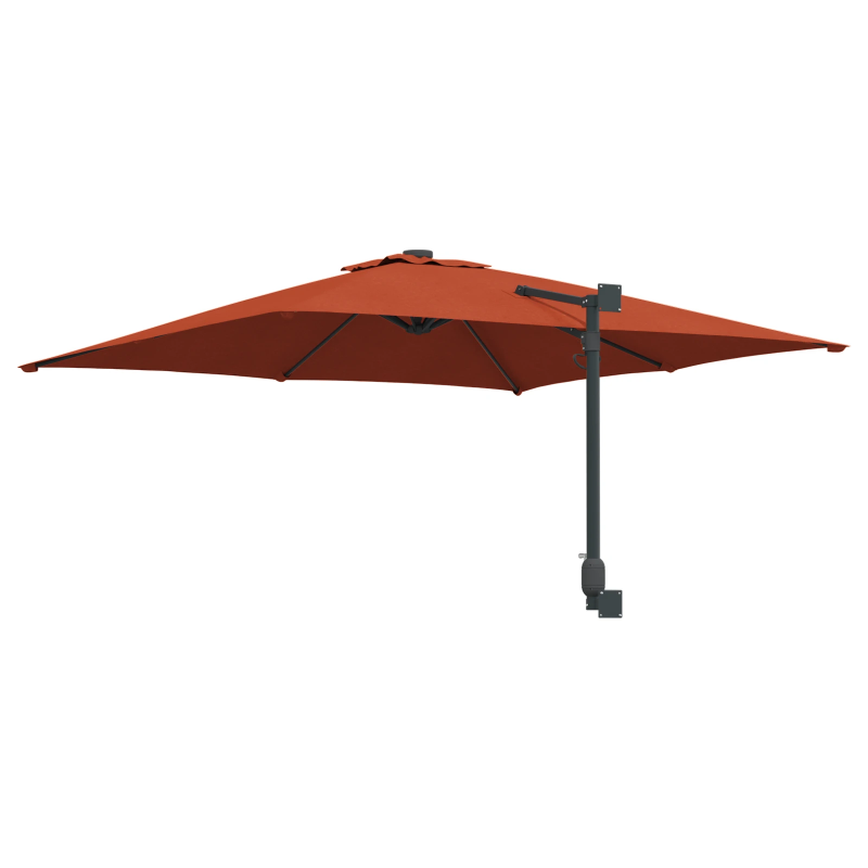 vidaXL Dārza parasols Sarkanbrūns 248,5 x 247,5 x 160 cm