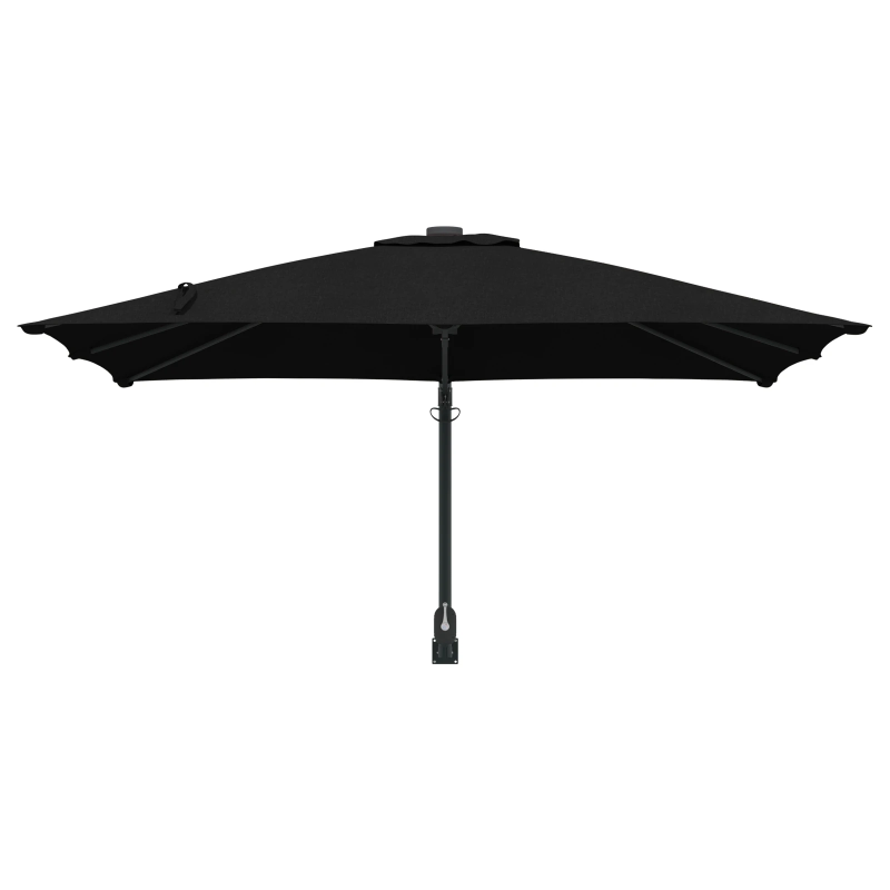 vidaXL Dārza parasols Melna 248,5 x 247,5 x 160 cm