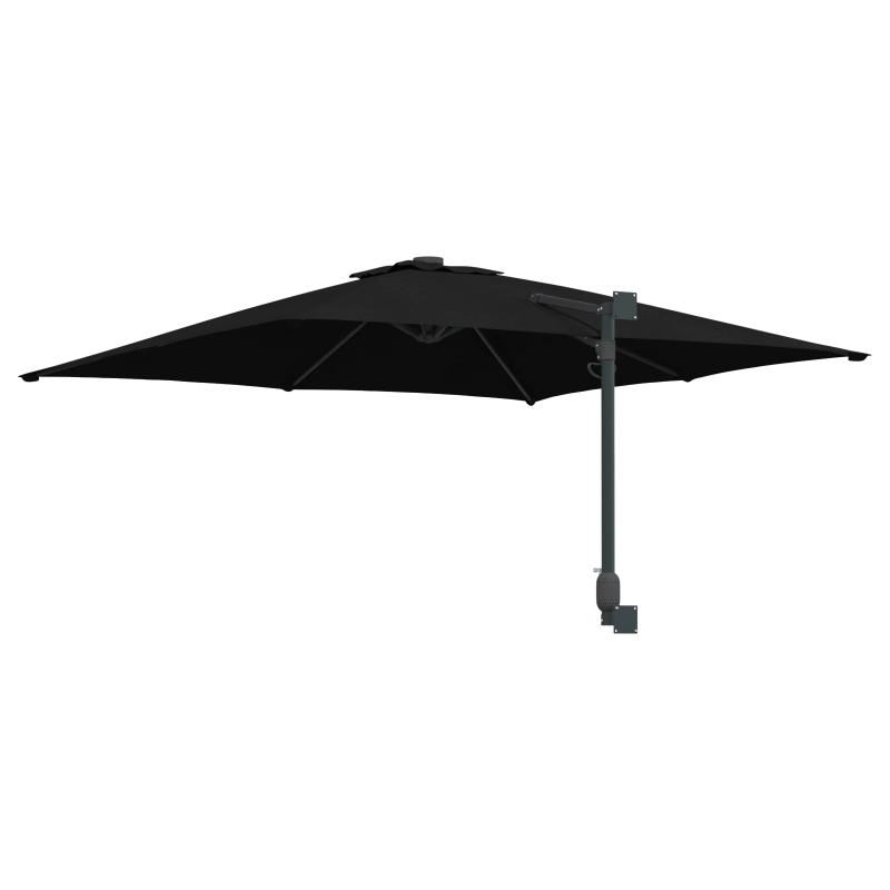 vidaXL Dārza parasols Melna 248,5 x 247,5 x 160 cm