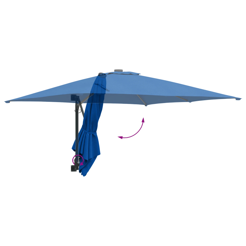 vidaXL Dārza parasols Azurblau 248,5 x 247,5 x 160 cm