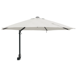 vidaXL Dārza parasols Smilšu 248 x 248 x 148 cm Poliesters un tērauds