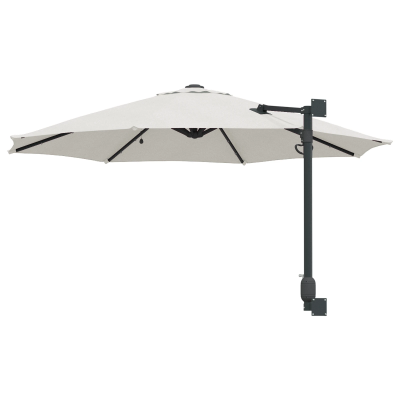 vidaXL Dārza parasols Smilšu 248 x 248 x 148 cm Poliesters un tērauds