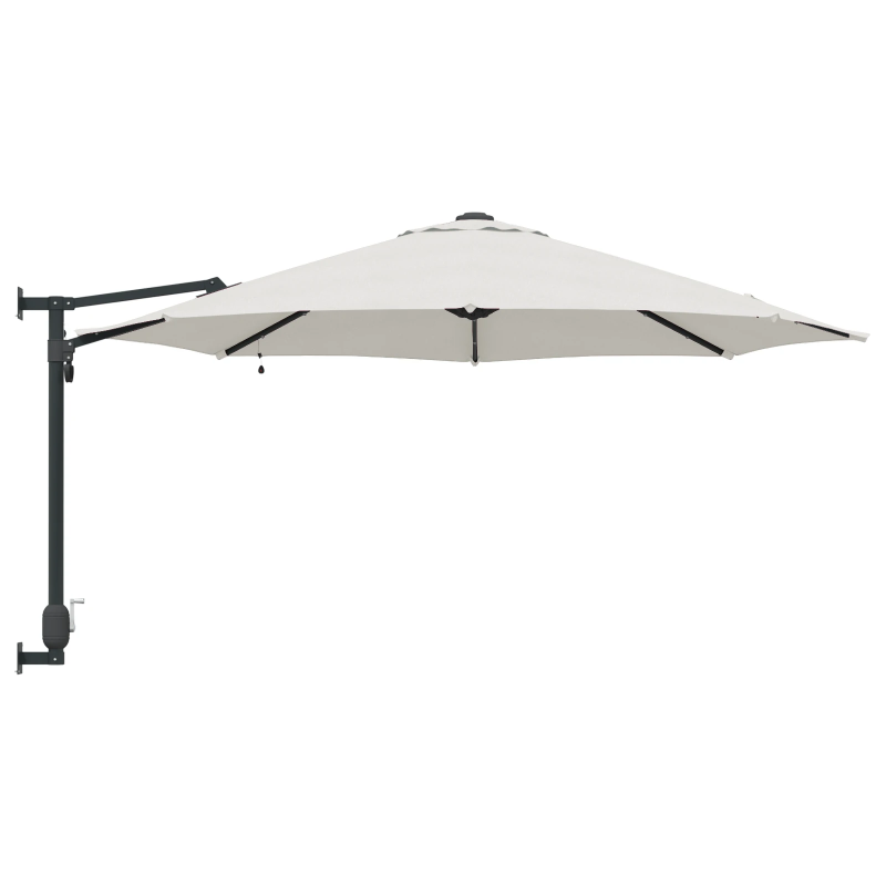vidaXL Dārza parasols Smilšu 248 x 248 x 148 cm Poliesters un tērauds