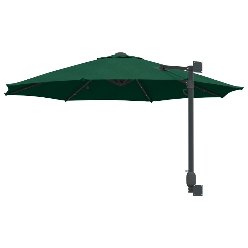 vidaXL Dārza parasols Zaļa 248 x 248 x 148 cm Poliesters un tērauds