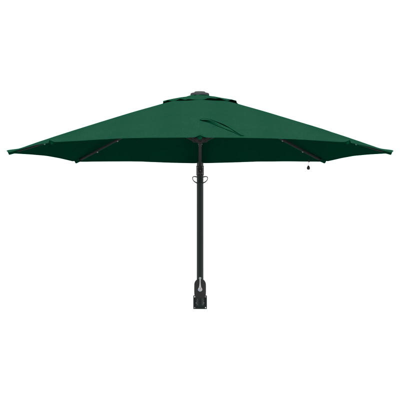 vidaXL Dārza parasols Zaļa 248 x 248 x 148 cm Poliesters un tērauds