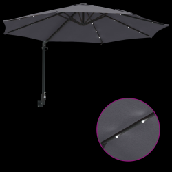 vidaXL Dārza parasols Antracīts 248 x 248 x 148 cm