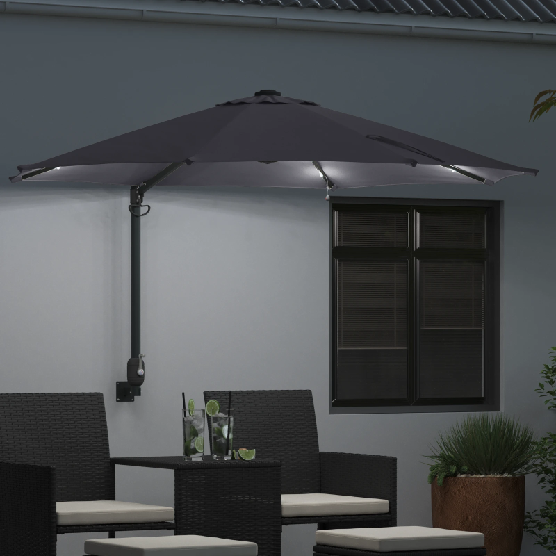 vidaXL Dārza parasols Antracīts 248 x 248 x 148 cm