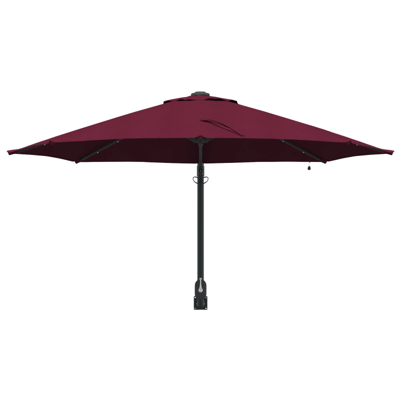 vidaXL Dārza parasols Bordo sarkans 248 x 248 x 148 cm