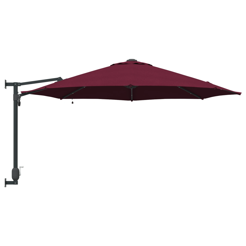 vidaXL Dārza parasols Bordo sarkans 248 x 248 x 148 cm