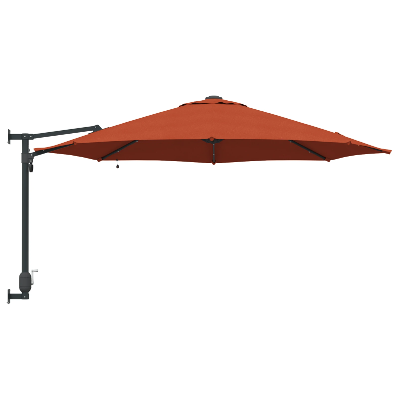 vidaXL Dārza parasols Sarkanbrūns 248 x 248 x 148 cm