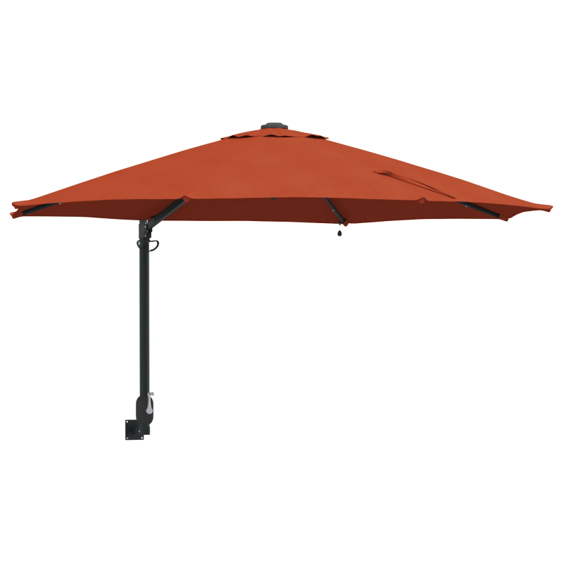 vidaXL Dārza parasols Sarkanbrūns 248 x 248 x 148 cm