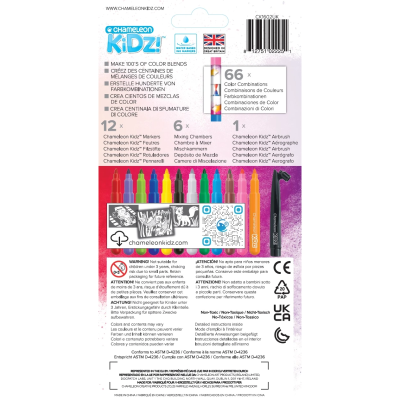 BLENDY PENS Marķieru komplekts Sapludini un izsmidzini 12 gab.