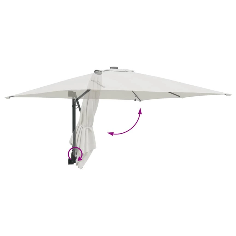 vidaXL Dārza parasols Smilšu 248,5 x 247,5 x 160 cm