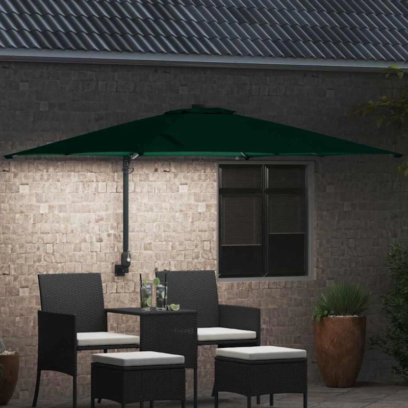 vidaXL Dārza parasols Zaļa 248,5 x 247,5 x 160 cm