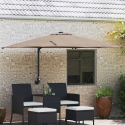 vidaXL Dārza parasols Pelēkbrūna 248,5 x 247,5 x 160 cm