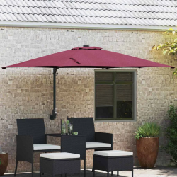 vidaXL Dārza parasols Bordo sarkans 248,5 x 247,5 x 160 cm