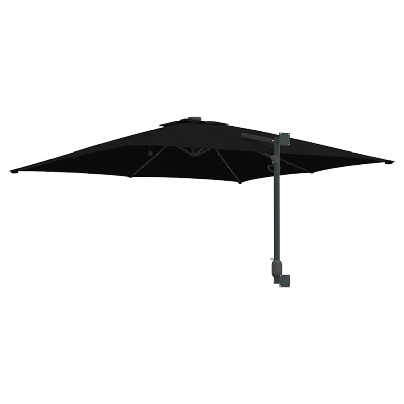 vidaXL Dārza parasols Melna 248,5 x 247,5 x 160 cm