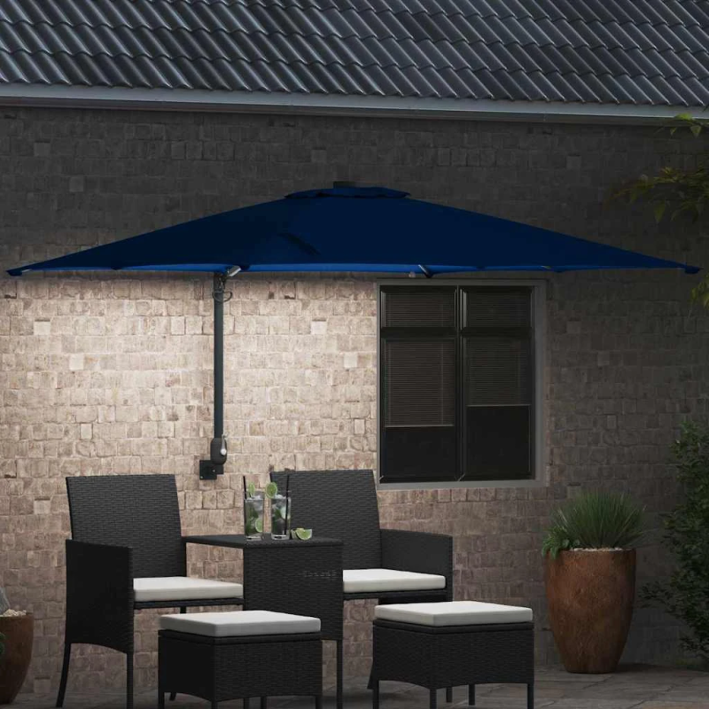 vidaXL Dārza parasols Azurblau 248,5 x 247,5 x 160 cm