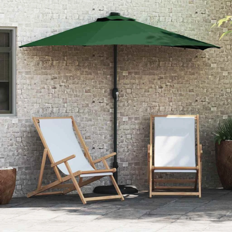 vidaXL Dārza parasols Zaļa 294 x 150 x 223 cm audums