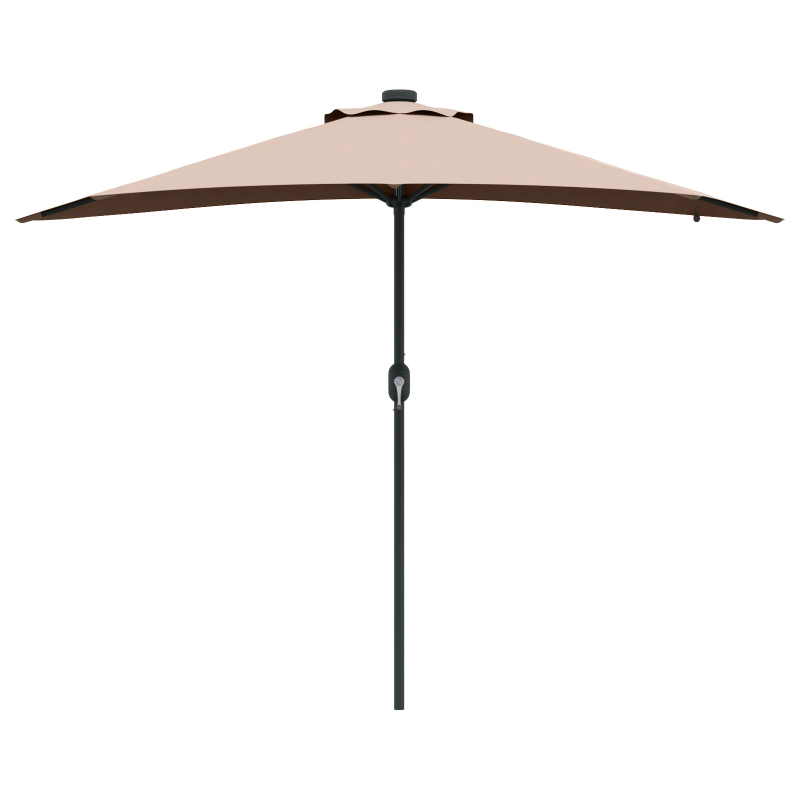 vidaXL Dārza parasols Pelēkbrūna 294 x 150 x 223 cm audums