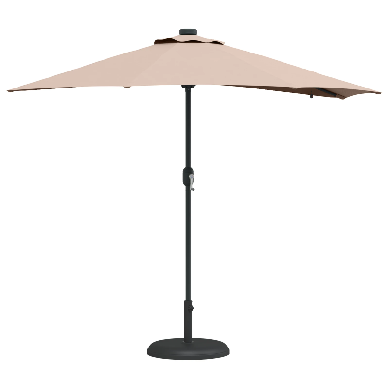 vidaXL Dārza parasols Pelēkbrūna 294 x 150 x 223 cm audums