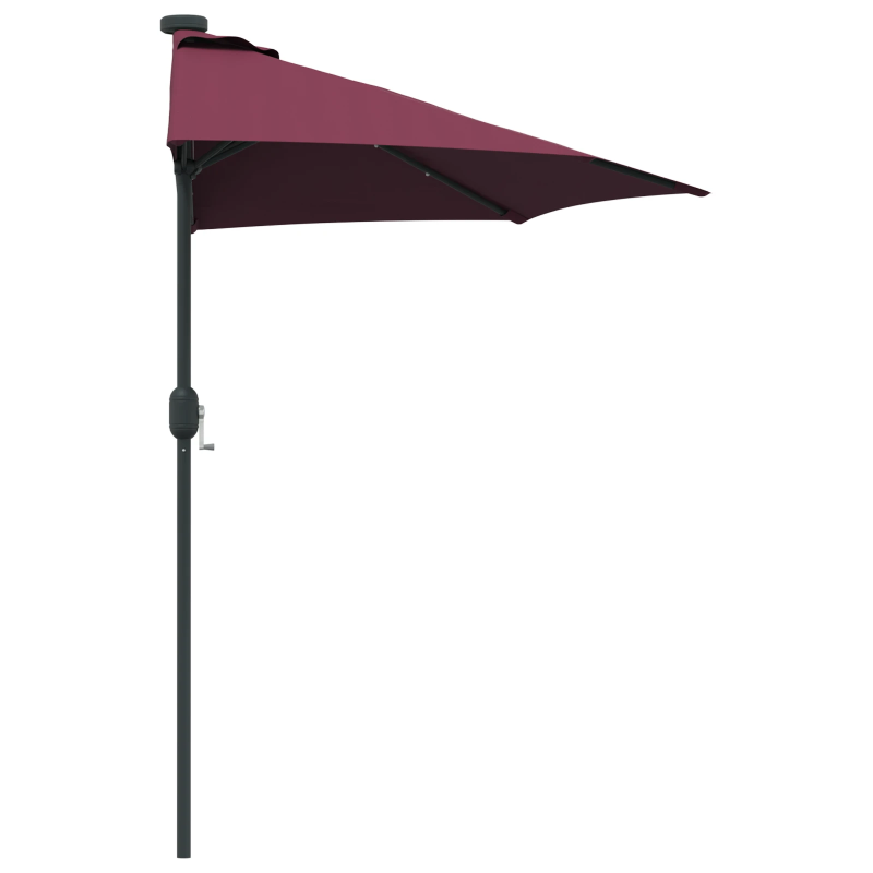 vidaXL Dārza parasols Vīnsarkana 294 x 150 x 223 cm audums