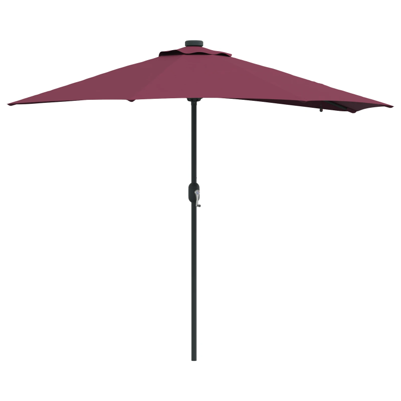 vidaXL Dārza parasols Vīnsarkana 294 x 150 x 223 cm audums