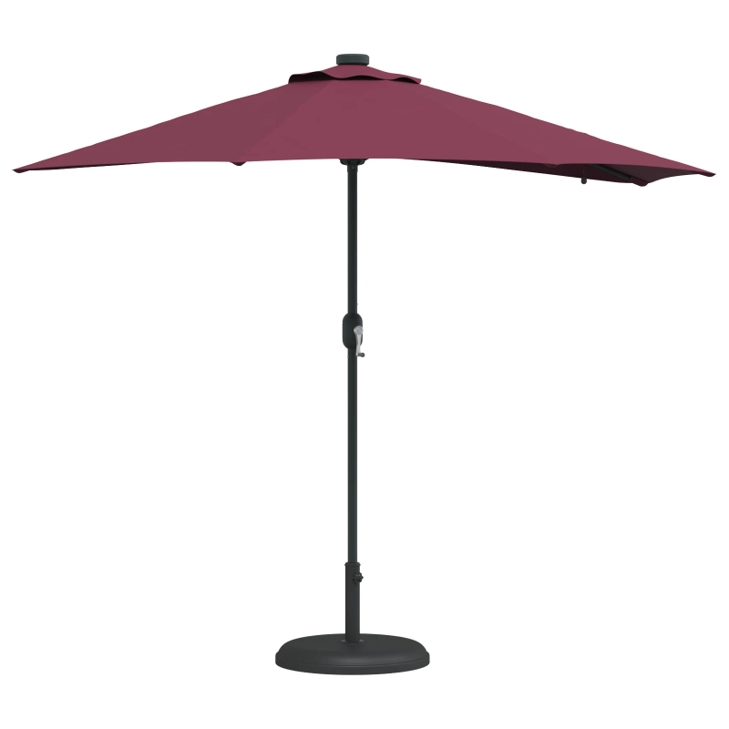 vidaXL Dārza parasols Vīnsarkana 294 x 150 x 223 cm audums