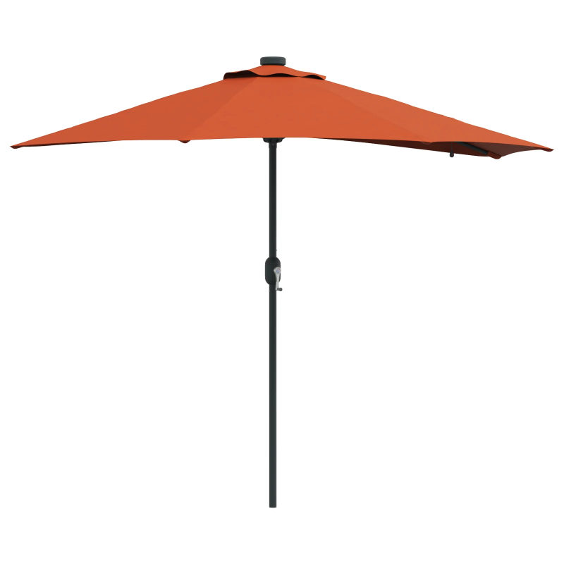 vidaXL Dārza parasols Sarkanbrūns 294 x 150 x 223 cm audums