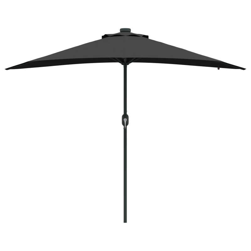vidaXL Dārza parasols Melna 294 x 150 x 223 cm audums