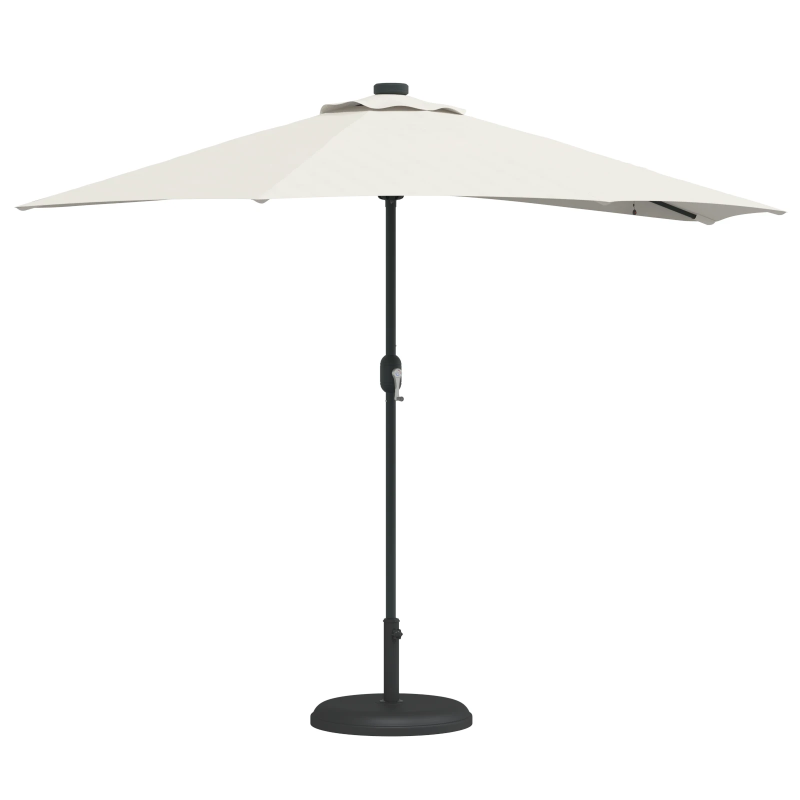 vidaXL Dārza parasols Smilšu 294 x 150 x 224 cm Poliesters un tērauds