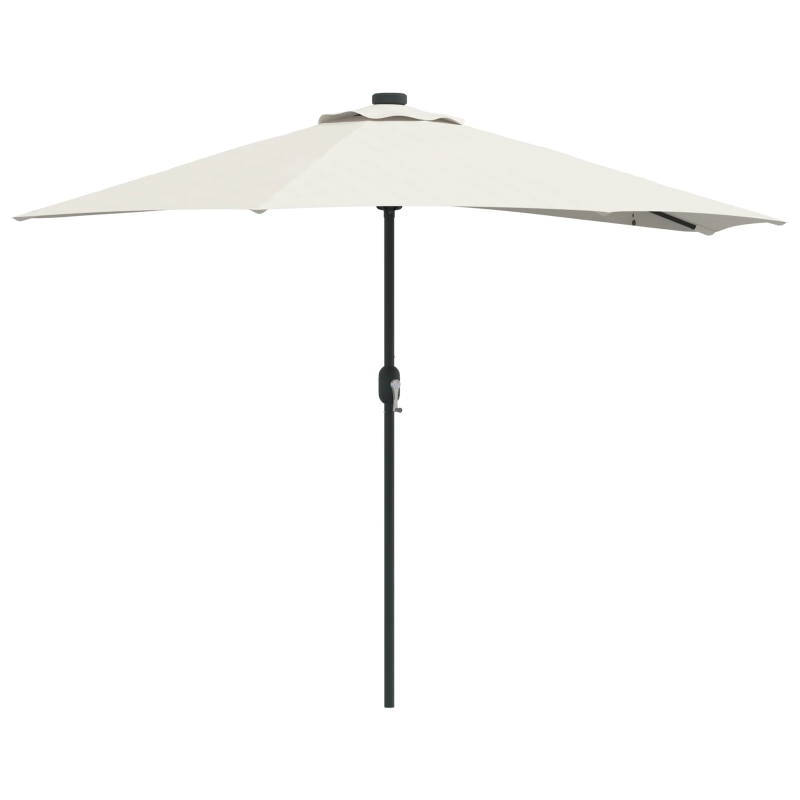 vidaXL Dārza parasols Smilšu 294 x 150 x 224 cm Poliesters un tērauds