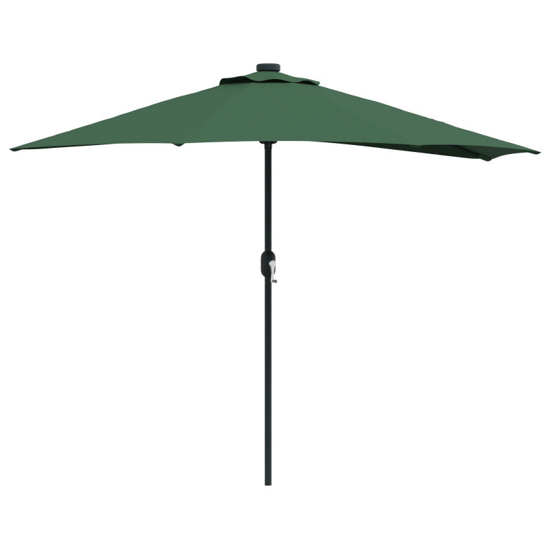 vidaXL Dārza parasols Zaļa 294 x 150 x 224 cm Poliesters un tērauds
