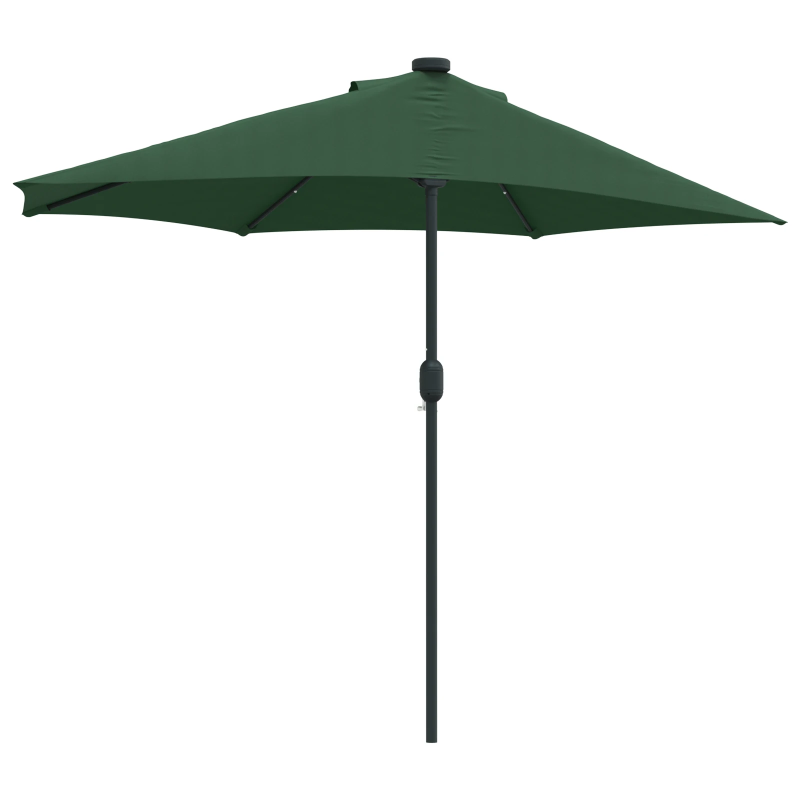 vidaXL Dārza parasols Zaļa 294 x 150 x 224 cm Poliesters un tērauds