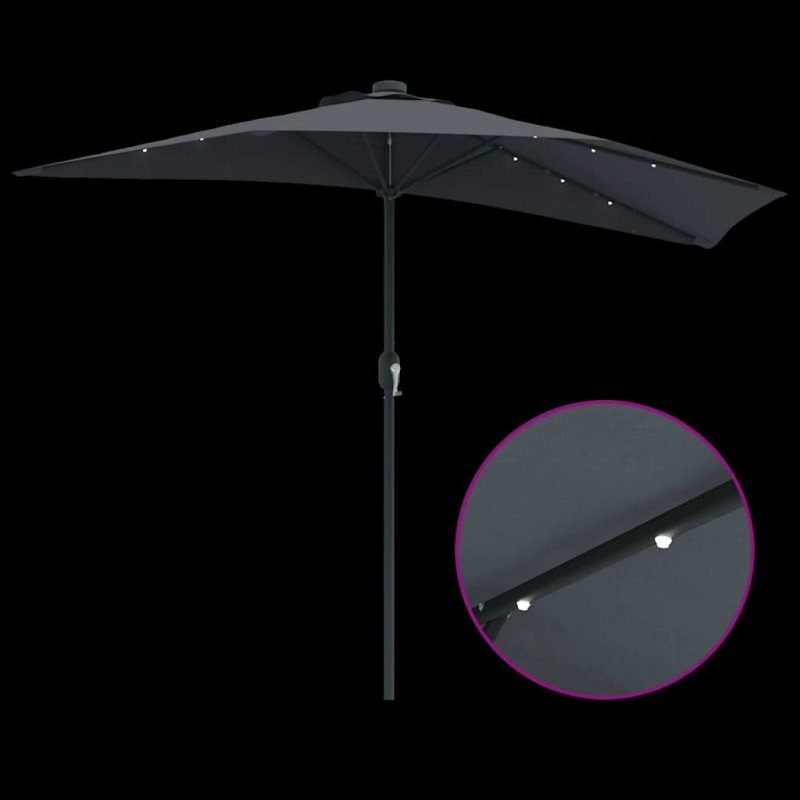 vidaXL Dārza parasols Antracīts 294 x 150 x 224 cm